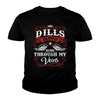 Dills Name Shirt Dills Family Name V2 Youth T-shirt - Monsterry AU