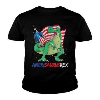 Dinosaur 4Th Of July Kids Amerisaurus Rex Toddler Boy Youth T-shirt - Seseable