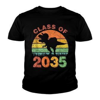 Dinosaur Class Of 2035 Grow With Me First Day Kindergarten Youth T-shirt - Thegiftio UK