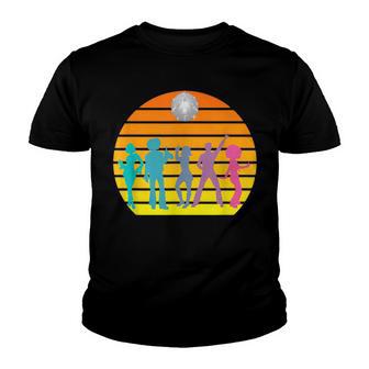 Disco Dancers 70S Retro Sunset Disco Ball Youth T-shirt - Thegiftio UK