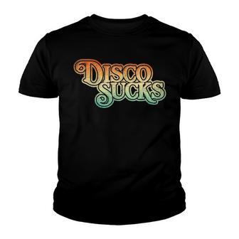 Disco Sucks 1970S Retro Vintage Distressed Funny T Youth T-shirt - Thegiftio UK