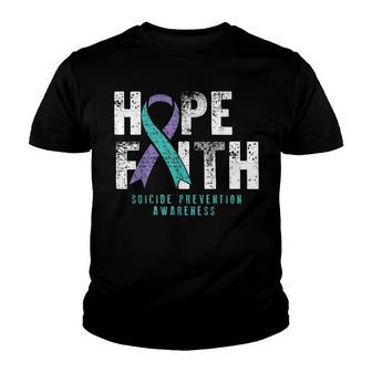 Distressed Quote Faith Hope Suicide Prevention Awareness Youth T-shirt - Thegiftio UK