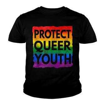 Distressed Vintage Protect Queer Youth Lgbt Pride Month Youth T-shirt - Thegiftio UK