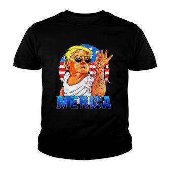 Donald Trump Salt Merica Freedom 4Th Of July Youth T-shirt - Thegiftio UK