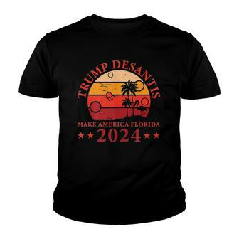 Donald Trump Tee Trump Desantis 2024 Make America Florida Youth T-shirt | Mazezy