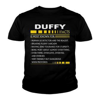 Duffy Name Gift Duffy Facts Youth T-shirt - Seseable
