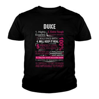Duke Name Gift Duke Youth T-shirt - Seseable
