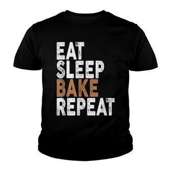 Eat Sleep Bake Repeat | Cookie Cupcake Youth T-shirt - Thegiftio UK