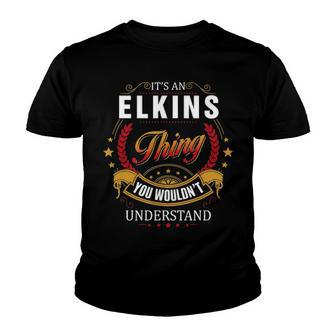 Elkins Shirt Family Crest Elkins T Shirt Elkins Clothing Elkins Tshirt Elkins Tshirt Gifts For The Elkins Youth T-shirt - Seseable