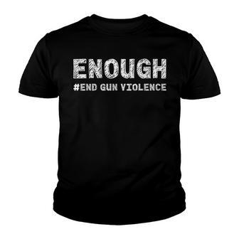 Enough End Gun Violence Awareness Day Wear Orange V4 Youth T-shirt - Thegiftio UK