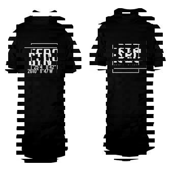 Estero Fl Florida Funny City Coordinates Home Roots Gift Youth T-shirt | Mazezy