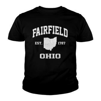 Fairfield Ohio Oh Vintage State Athletic Style Youth T-shirt | Mazezy