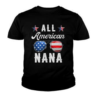 Family S All American Nana Us 4Th Of July Patriotic Youth T-shirt - Thegiftio UK