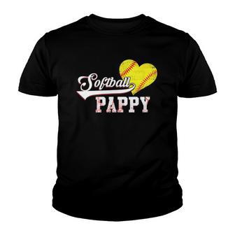 Family Softball Player Gifts Softball Pappy Youth T-shirt - Thegiftio UK