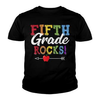 Fifth Grade Rocks Team 5Th Squad Teacher Back To School Youth T-shirt - Thegiftio UK
