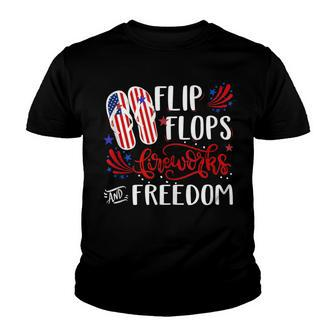 Flip Flops Fireworks And Freedom 4Th Of July  V2 Youth T-shirt