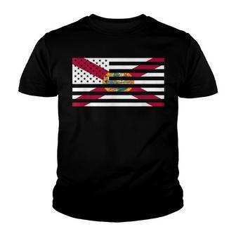 Florida American Flag State Usa Fl Sunshine Youth T-shirt - Thegiftio UK