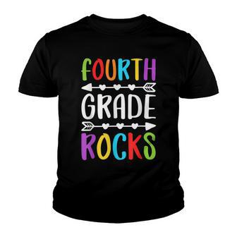 Fourth Grade Rocks 4Th Grade Back To School Youth T-shirt - Seseable