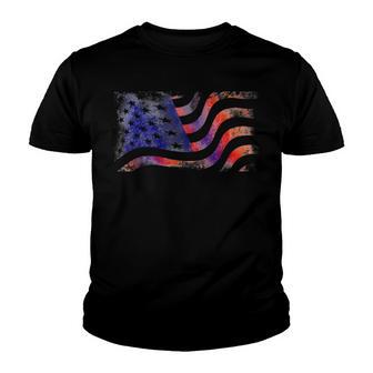Fourth Of July For Men Vintage American Flag Youth T-shirt - Thegiftio UK