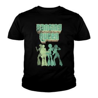 Fun Dancing Queen Disco Party Retro Distressed Design Gift Youth T-shirt - Thegiftio UK