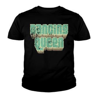 Fun Dancing Queen Disco Party T Distressed V2 Youth T-shirt - Thegiftio UK