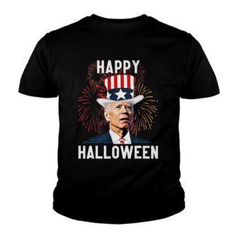 Funny Anti Biden Joe Biden Happy Halloween For Fourth Of July Youth T-shirt - Thegiftio UK