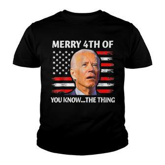 Funny Biden Confused Merry Happy 4Th Of You Know The Thing Youth T-shirt | Mazezy