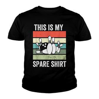 Funny Bowling This Is My Spare Bowling Ball Bowler Design V2 Youth T-shirt - Thegiftio UK