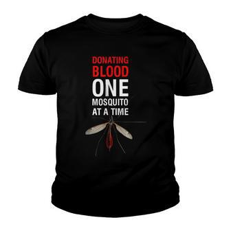 Funny Camping Donating Blood One Mosquito At A Time Youth T-shirt - Thegiftio UK