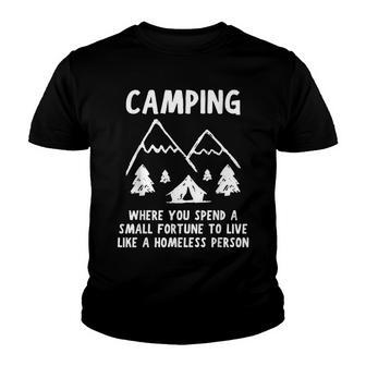 Funny Camping Or Glamping Gift Youth T-shirt - Thegiftio UK