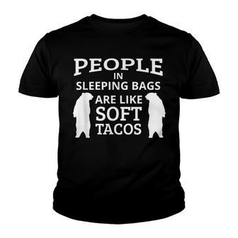 Funny Camping With Sayings Grizzly Bear Soft Taco Youth T-shirt - Thegiftio UK