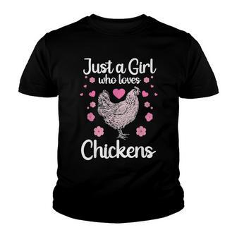 Funny Girl Chicken Design Mom Chicken Lover Youth T-shirt - Thegiftio UK