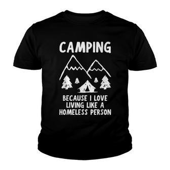Funny Glamping Or Camping Youth T-shirt - Thegiftio UK