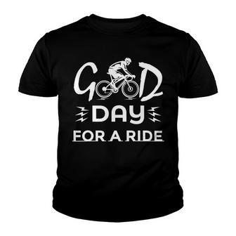 Funny Good Day For A Ride Funny Bicycle I Ride Fun Hobby Race Quote Youth T-shirt - Monsterry DE
