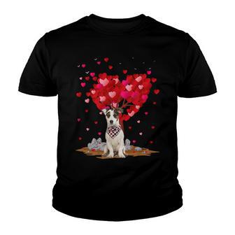 Funny Heart Shape Jack Russell Terrier Dog Valentines Day Youth T-shirt - Thegiftio UK