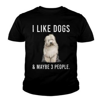 Funny I Like Old English Sheepdog Dogs And Maybe 3 People V2 Youth T-shirt - Thegiftio UK