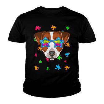Funny Jack Russell Terrier Puzzle Autism Awareness Dog Lover Youth T-shirt - Thegiftio UK
