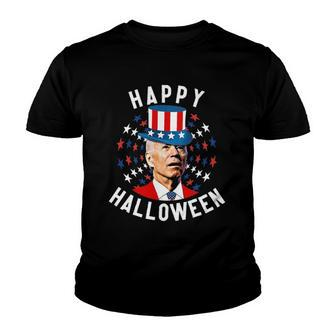 Funny Joe Biden Happy Halloween For Fourth Of July Impeach 46 Youth T-shirt - Thegiftio UK