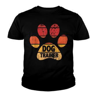 Funny Retro Dog Trainer Cool Dog Training - Dog Coaching Youth T-shirt - Thegiftio UK