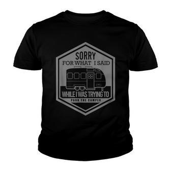 Funny Rv Camping Park The Camper Camp Trailer Youth T-shirt - Thegiftio UK