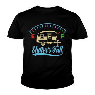 Funny Rv Camping Shitter’S Full Road Trip Camper Youth T-shirt - Thegiftio UK