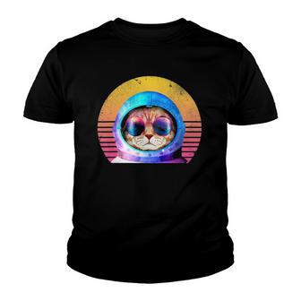 Funny Vintage Style Cat Sunglasses For Kitten Lovers Youth T-shirt - Thegiftio UK