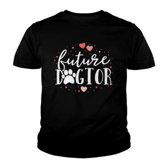 Future Dogtor Dog Doctor Vet Tech Veterinarian Student Gift Youth T-shirt | Mazezy UK