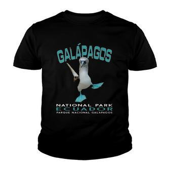 Galapagos National Park Ecuador Blue Footed Boobies Keepsake Youth T-shirt | Mazezy