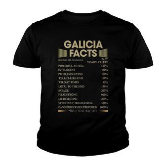 Galicia Name Gift Galicia Facts V2 Youth T-shirt - Seseable