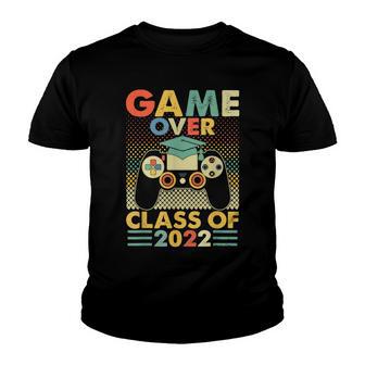 Game Over Class Of 2022 Video Games Vintage Graduation Gamer V3 Youth T-shirt - Thegiftio UK