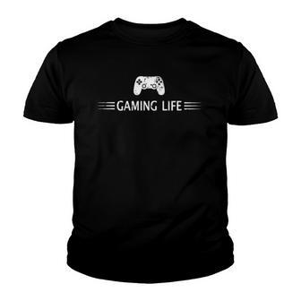 Gaming Life Gaming Controller Game Gift Boys & Kids Youth T-shirt | Mazezy