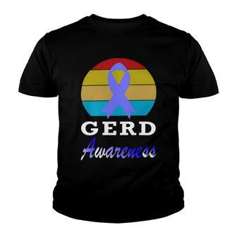 Gerd Awareness Vintage Periwinkle Blue Ribbon Gastroesophageal Reflux Disease Gerd Awareness Youth T-shirt | Favorety UK