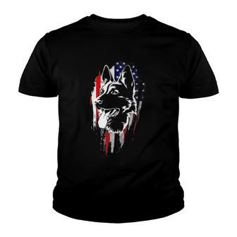 German Shepherd Patriotic 4Th Of July Youth T-shirt - Thegiftio UK