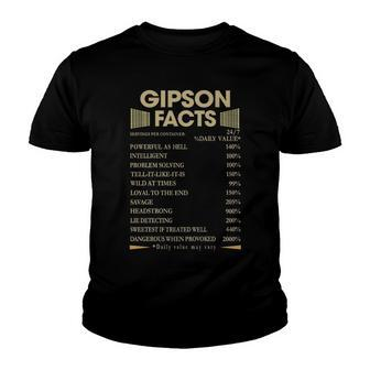 Gipson Name Gift Gipson Facts Youth T-shirt - Seseable
